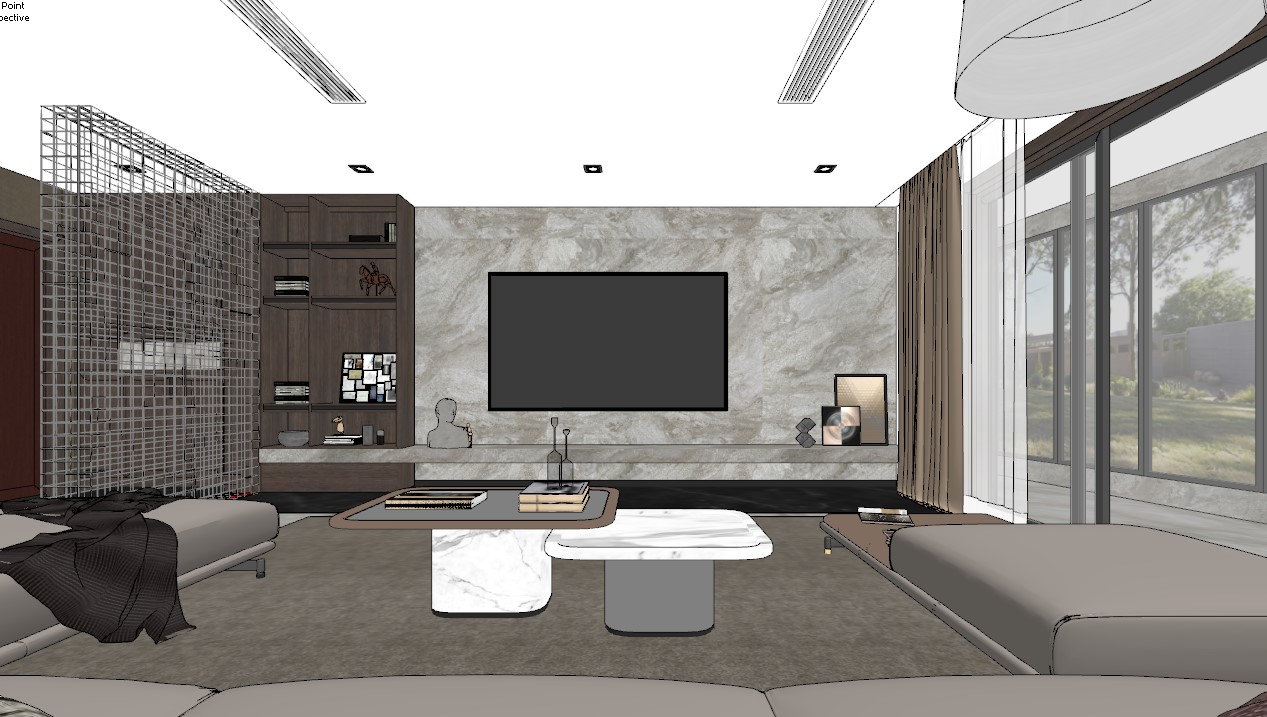 免费Sketchup客厅模型下载-8