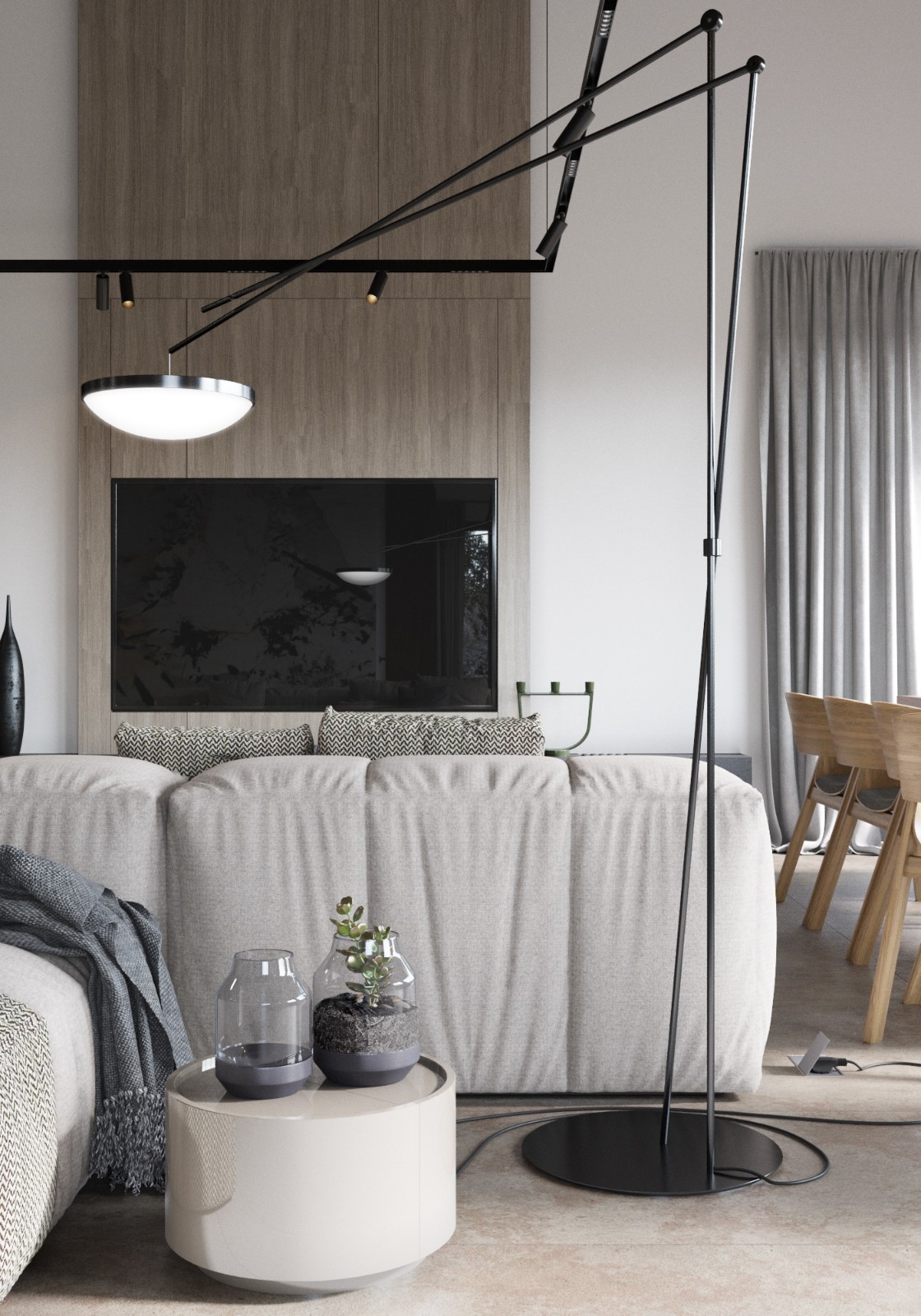 莫斯科中性单色调乡间别墅-12