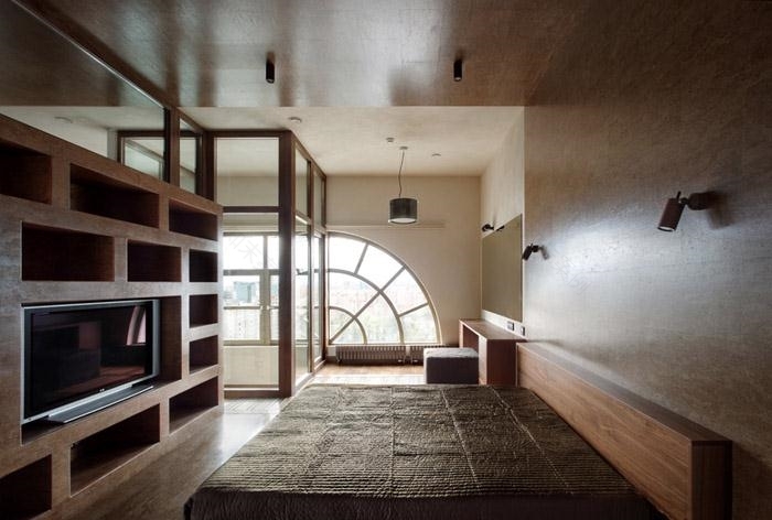 俄罗斯 18 层顶层公寓,多层次空间与自然金属元素的创新结合-39