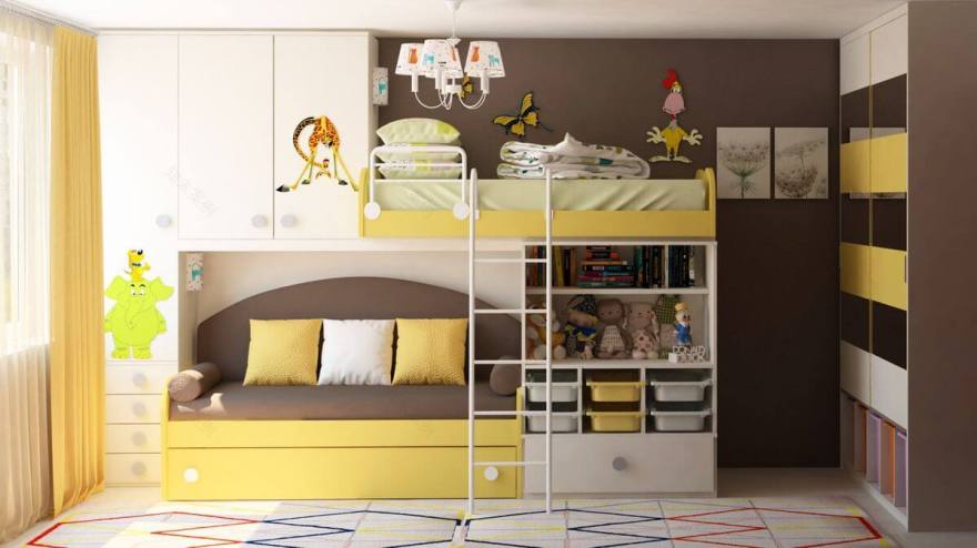 12平米双儿童卧室设计 · GD HOME-8
