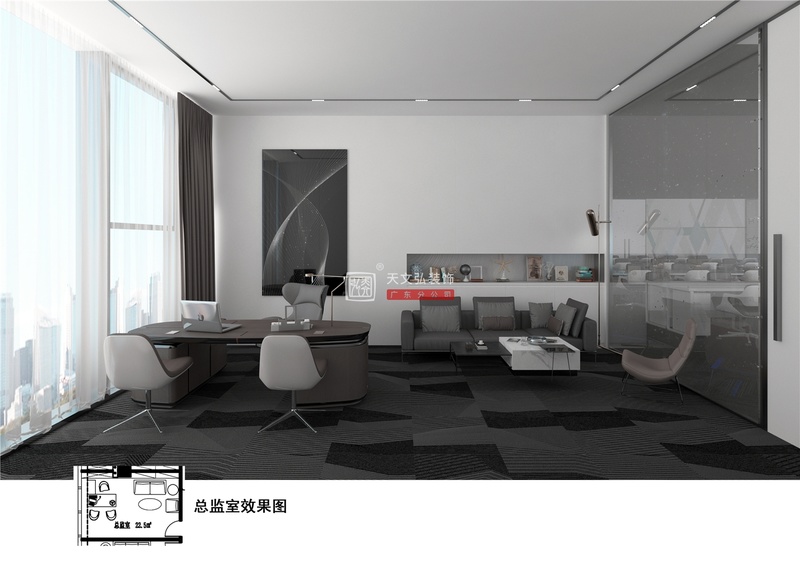 茶百道建滔26楼办公室装修工程-14