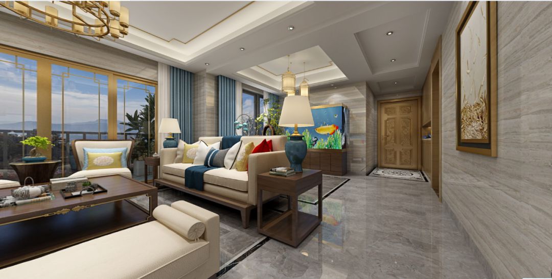 150㎡新中式丨彭飞：大气典雅，所到之处皆是雅韵！-17