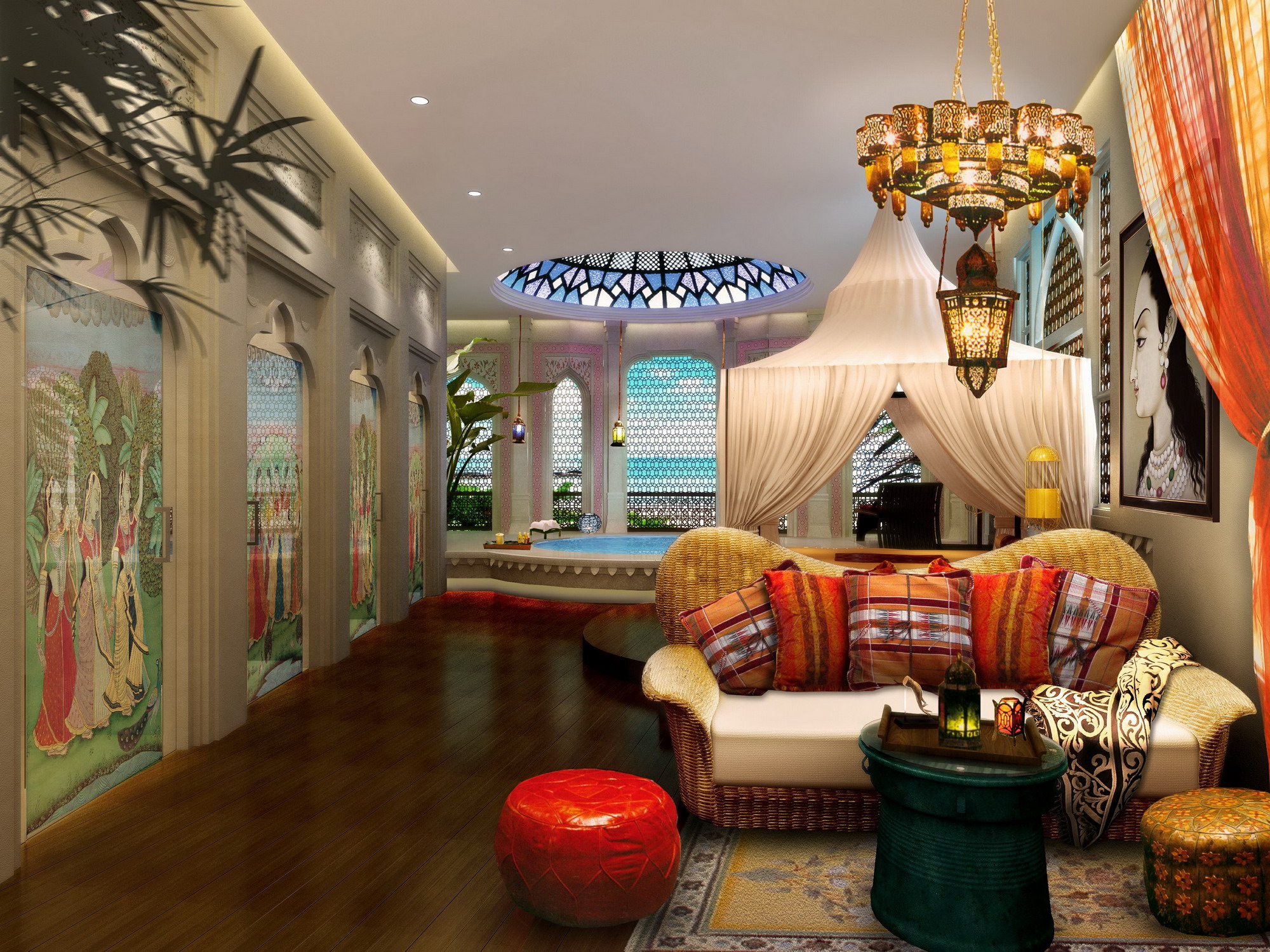 蒙古风情酒店设计 工装设计-27