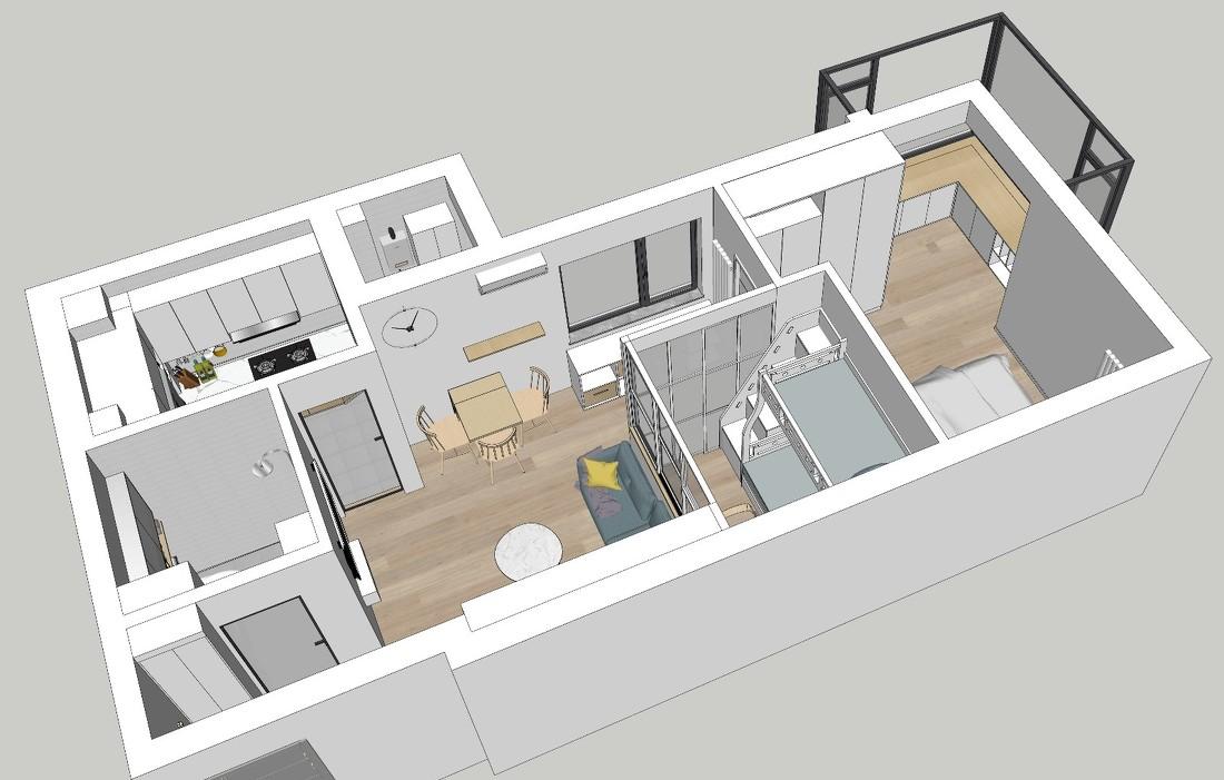 一居室学区房大变身 | 空间魔法师打造完美学区宅-5
