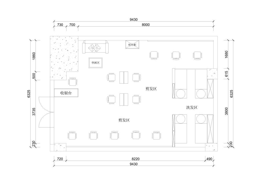 工业风理发店设计方案解读-0