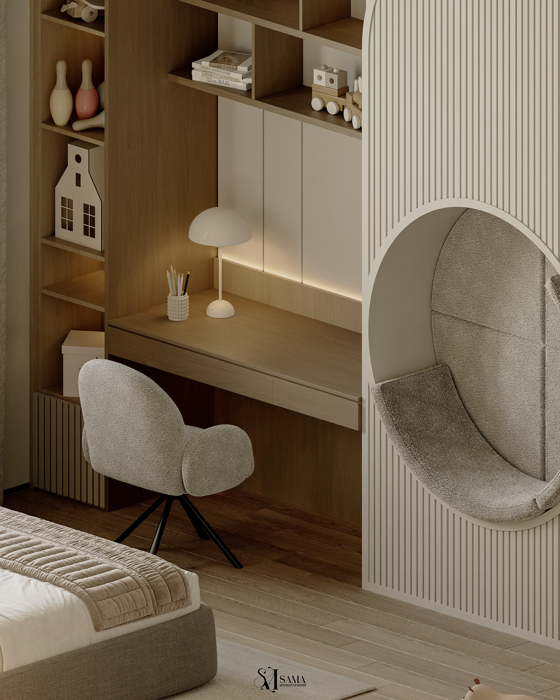 儿童卧室设计丨sama mohamed designs-9