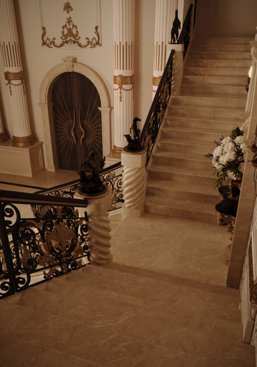 别墅门厅·巴洛克风格灵感之作丨Merna Refat-3