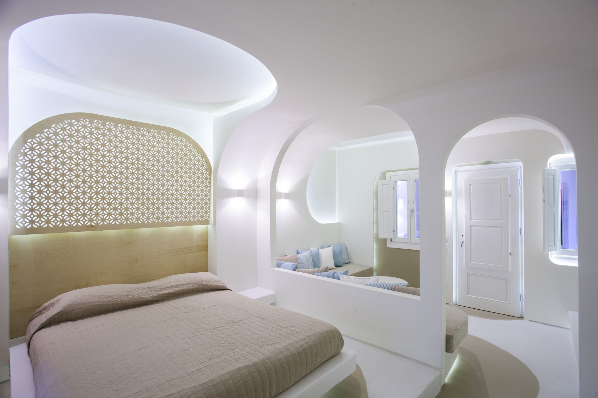 火山岛上的现代洞穴酒店-30