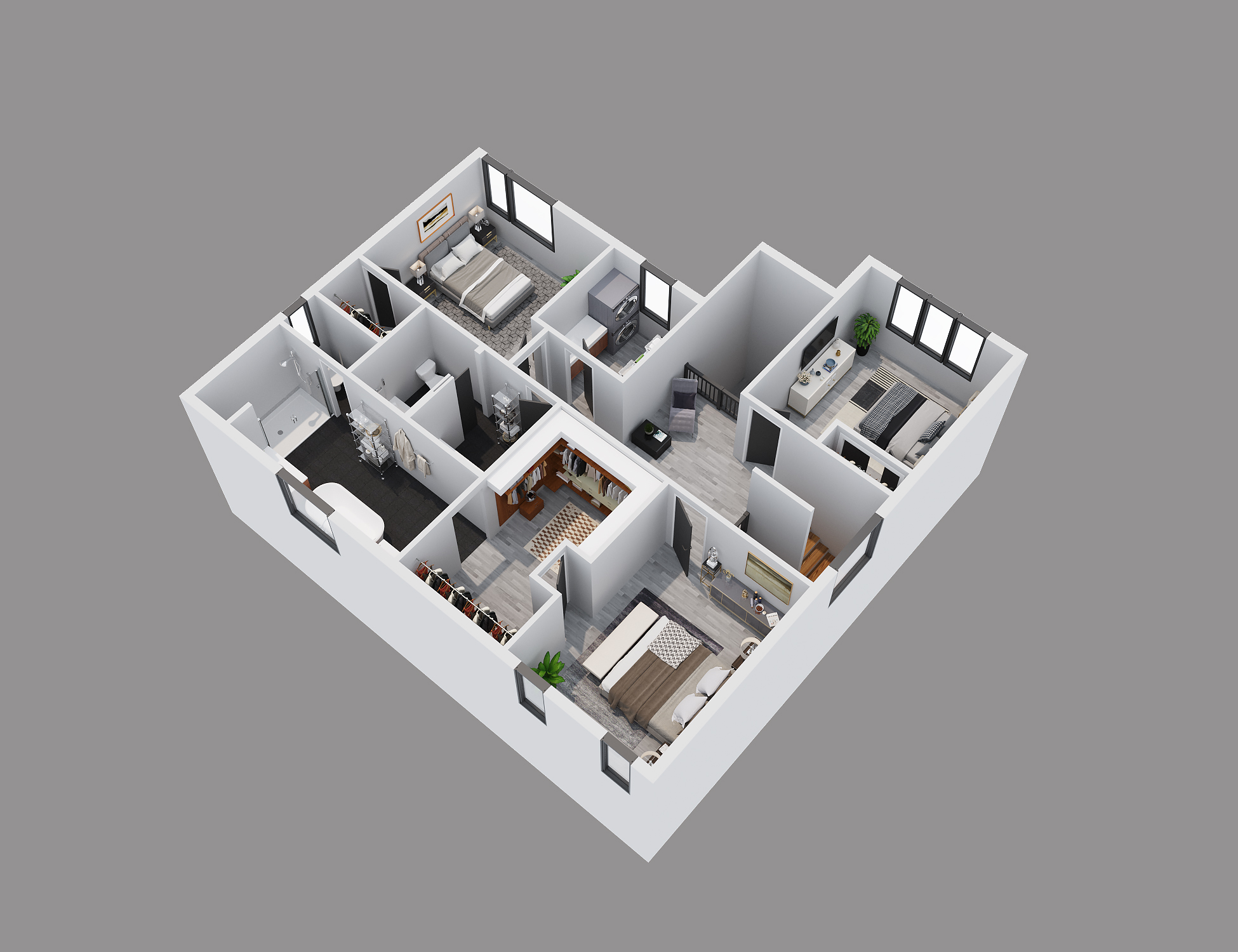 三维楼层平面图-18