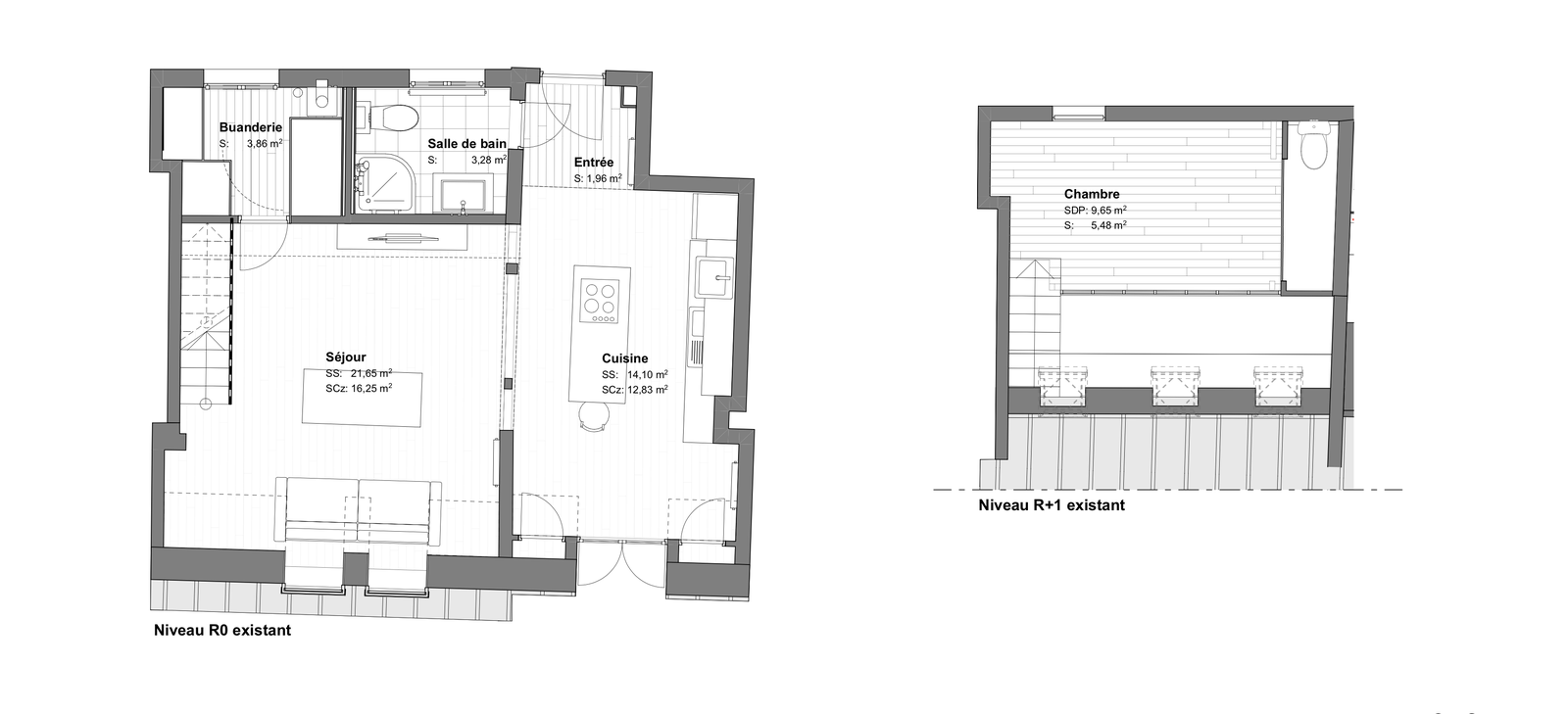 巴黎 45 平米屋顶公寓 | 创意改造与空间优化的完美结合-26
