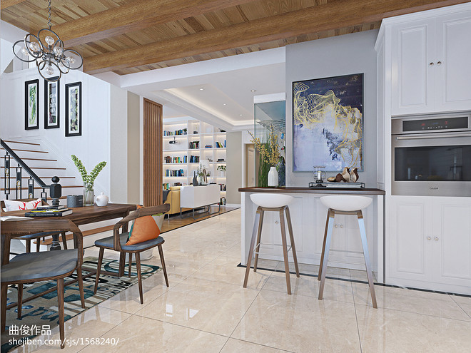 复式250平米装修案例·效果图  如沐春风-16