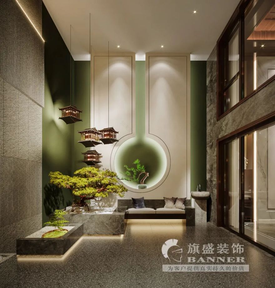 白桦林团圆新中式设计丨旗盛-56