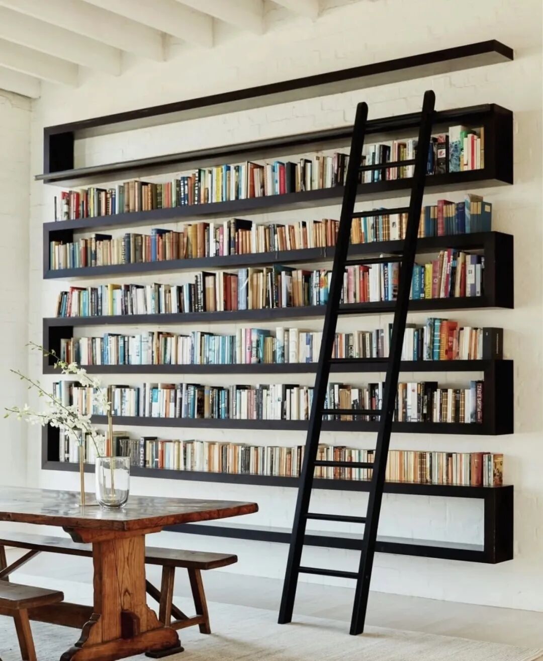 长在审美上的 满墙书柜-0