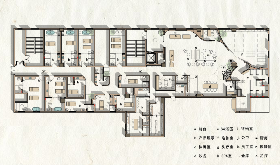 惠千姿·SPA,瑜伽馆丨潜木设计-20