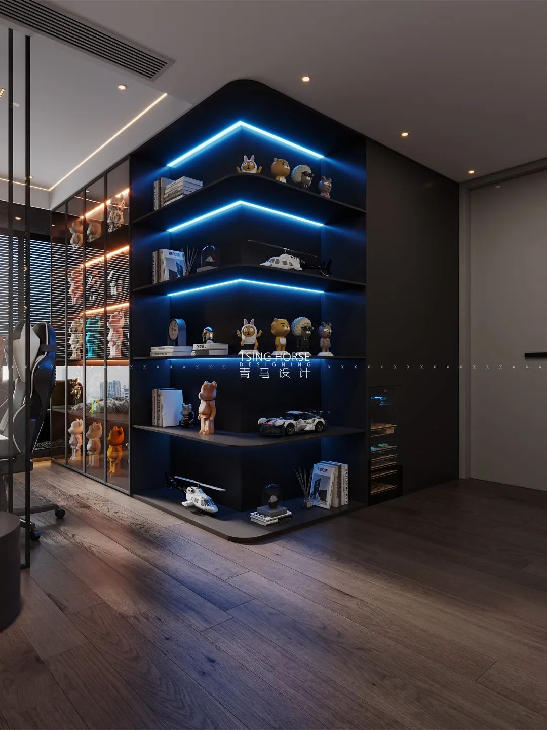 招商央玺现代轻奢别墅空间设计丨周昆设计团队-48