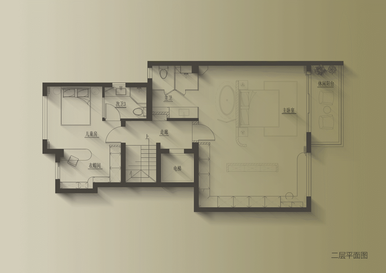 300㎡跃层，在光与曲线里，把生活安稳下来-63