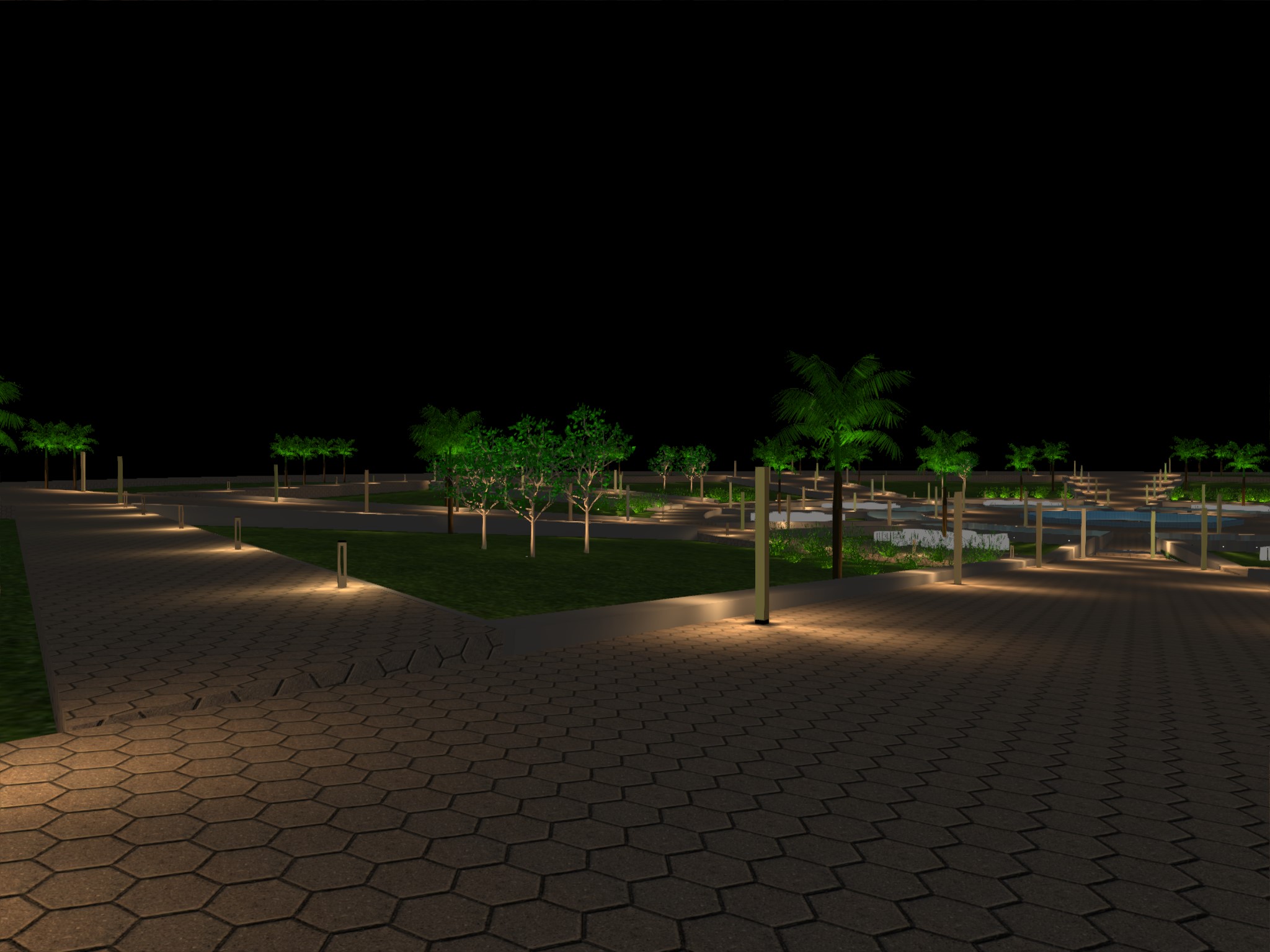 Main Square Landscape Lighting design-12