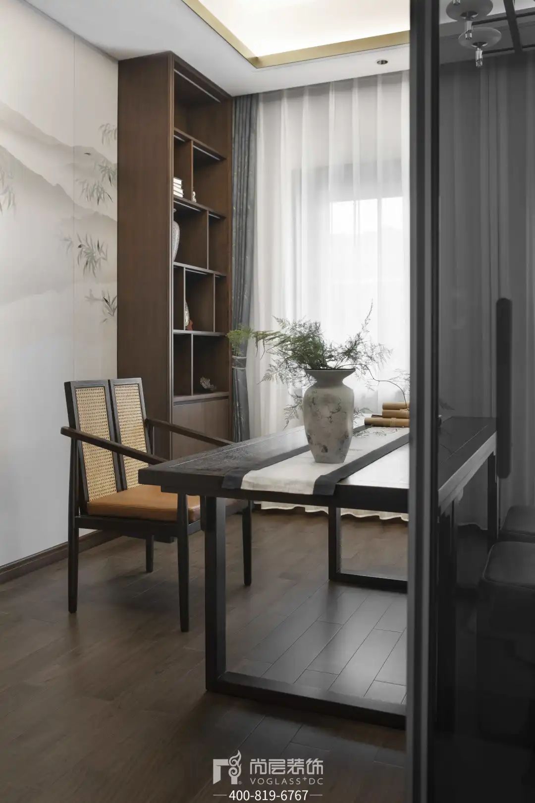 银湖花园×尚层别墅装饰｜杭州400㎡新中式别墅设计，由心生活-74