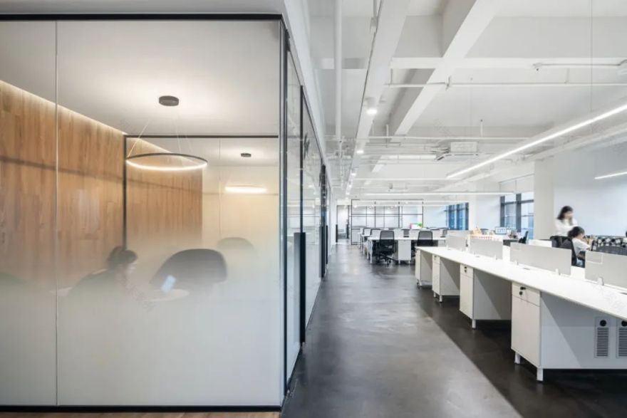 静谧时尚|灰色调办公空间-60