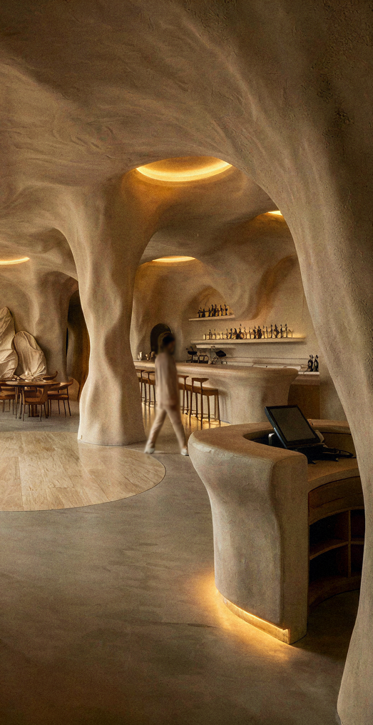 有机洞穴灵感餐厅设计-8