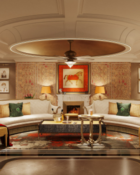 Basement entertainment room