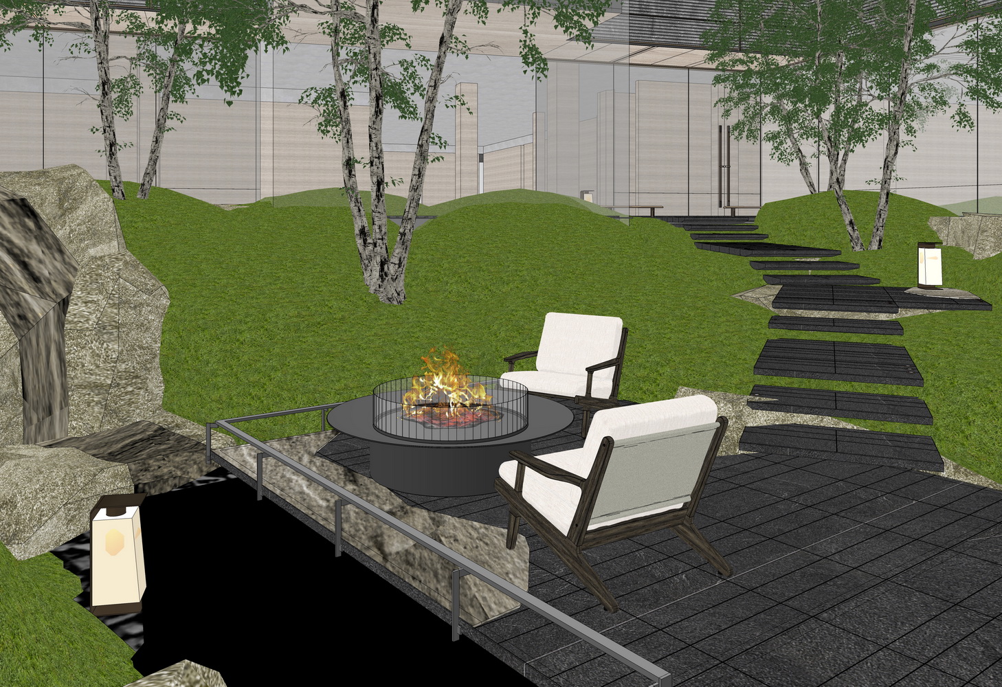 招商蛇口长沙天青府示范区景观SU模型-3