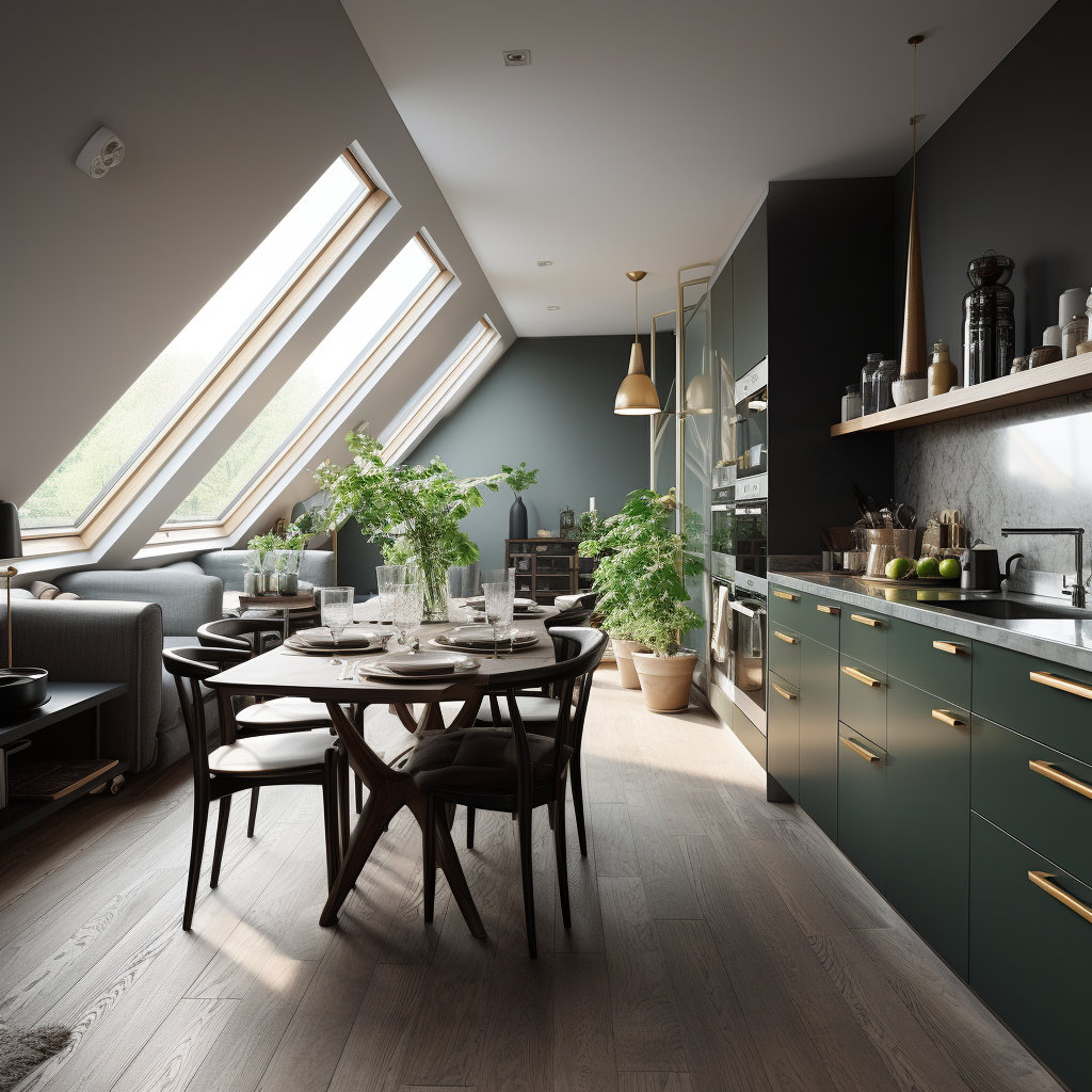 自然韵味:森林意象下的璀璨厨房-18