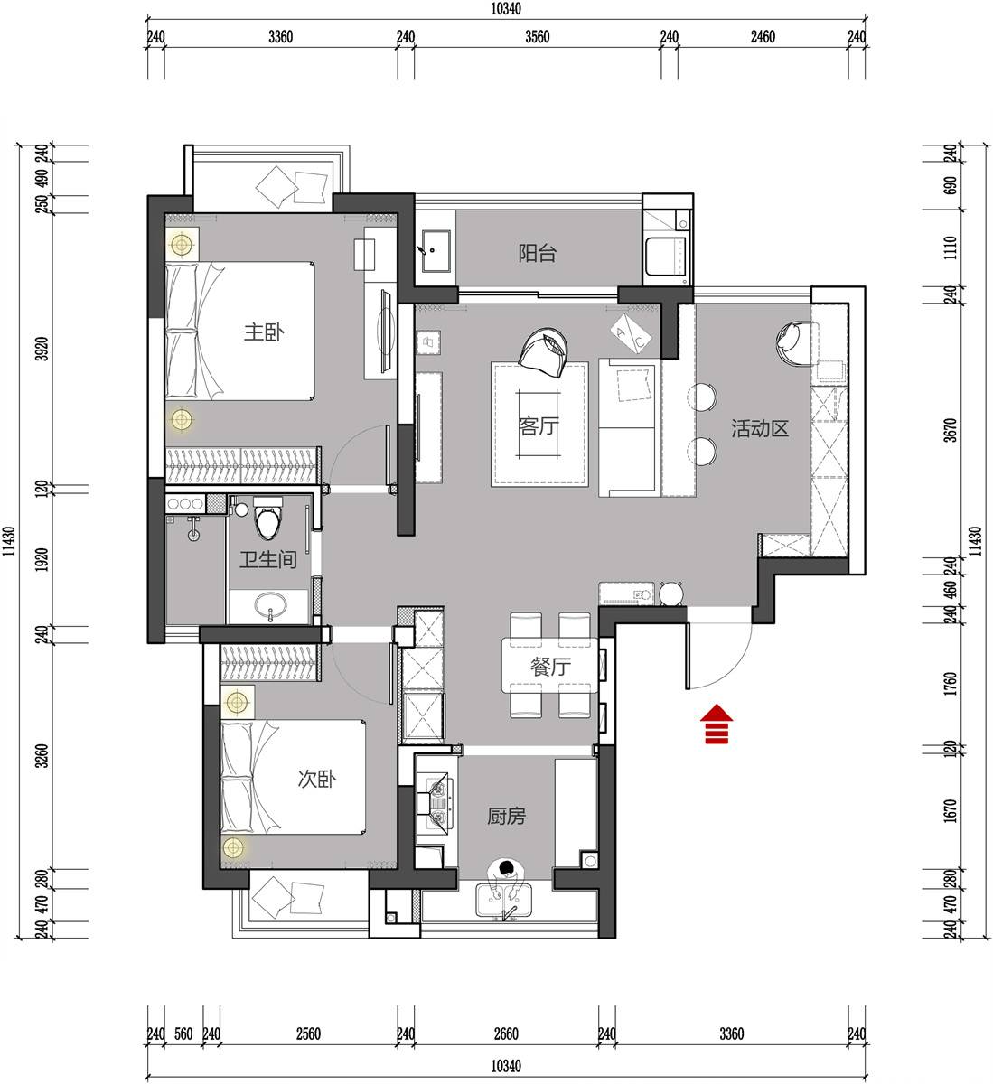 北欧风情的温馨小家 | 上海莱茵北郡 105 平米设计案例-8