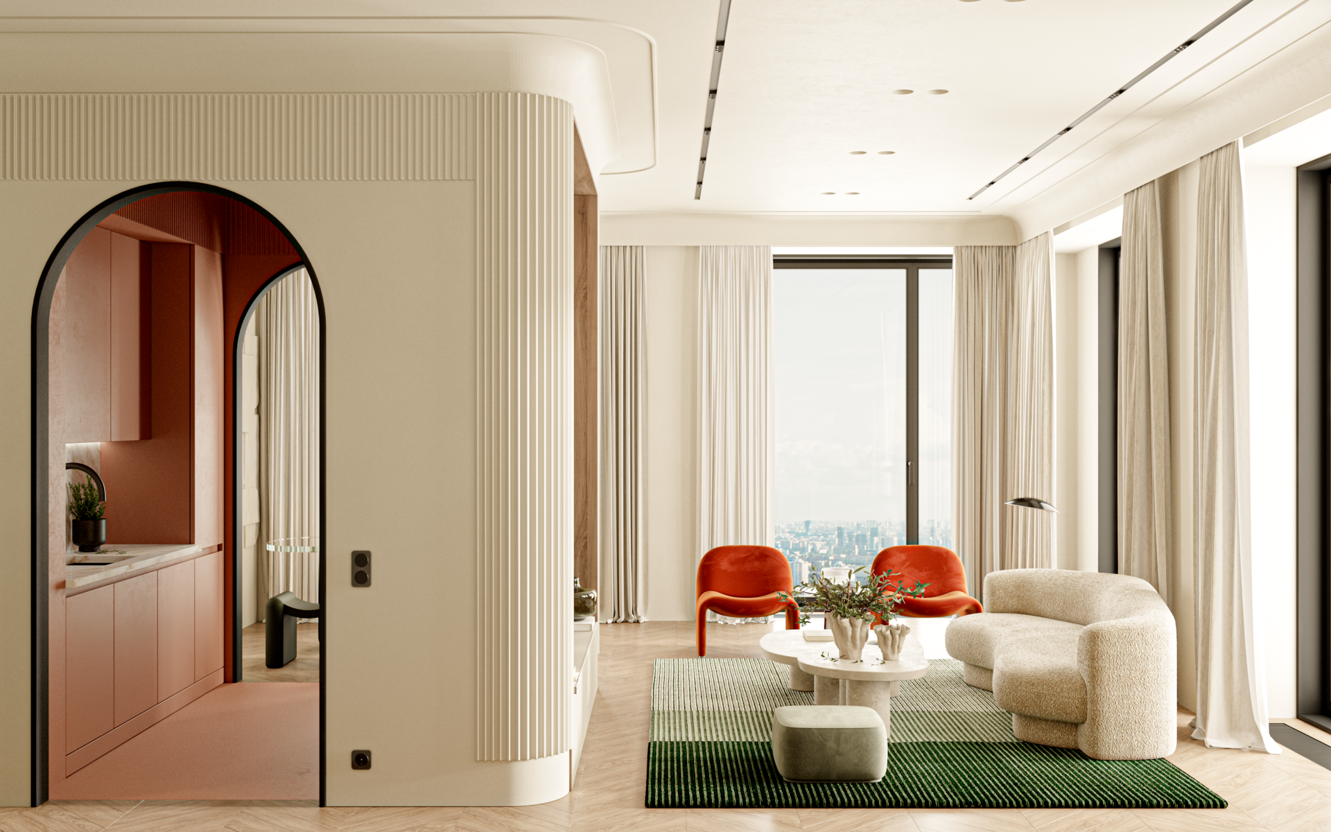 欧式二居室室内设计丨Attico Interiors-0