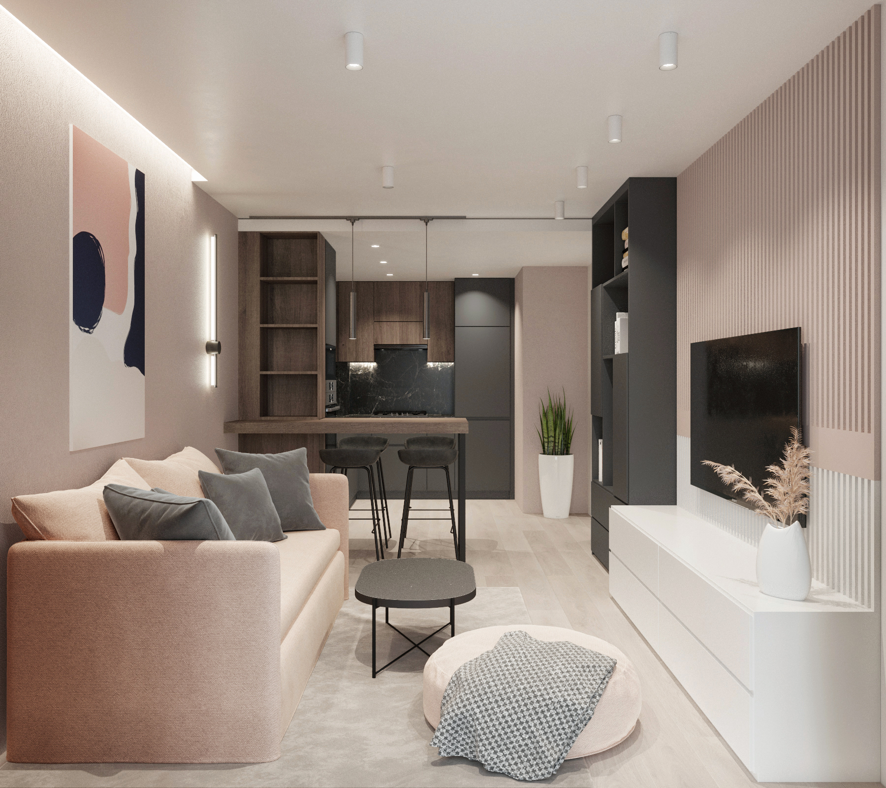 现代桃色公寓丨乌克兰利沃夫丨VYMIR DESIGN STUDIO-5