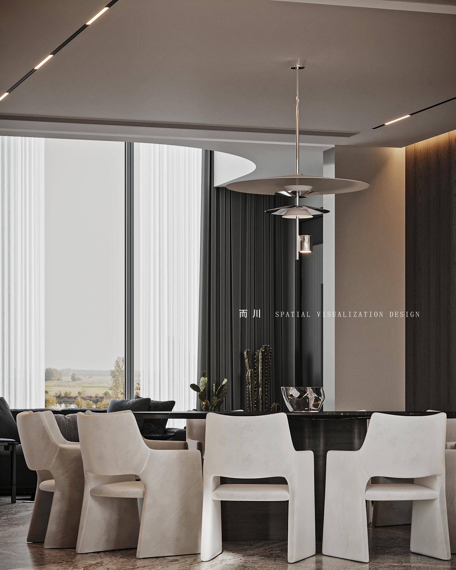 现代意式榻榻米卧室设计丨而川空间可视化工作室-34