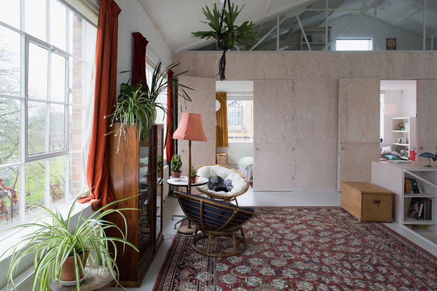 伦敦艺术家工作室住宅,演绎光与空间的对话-10