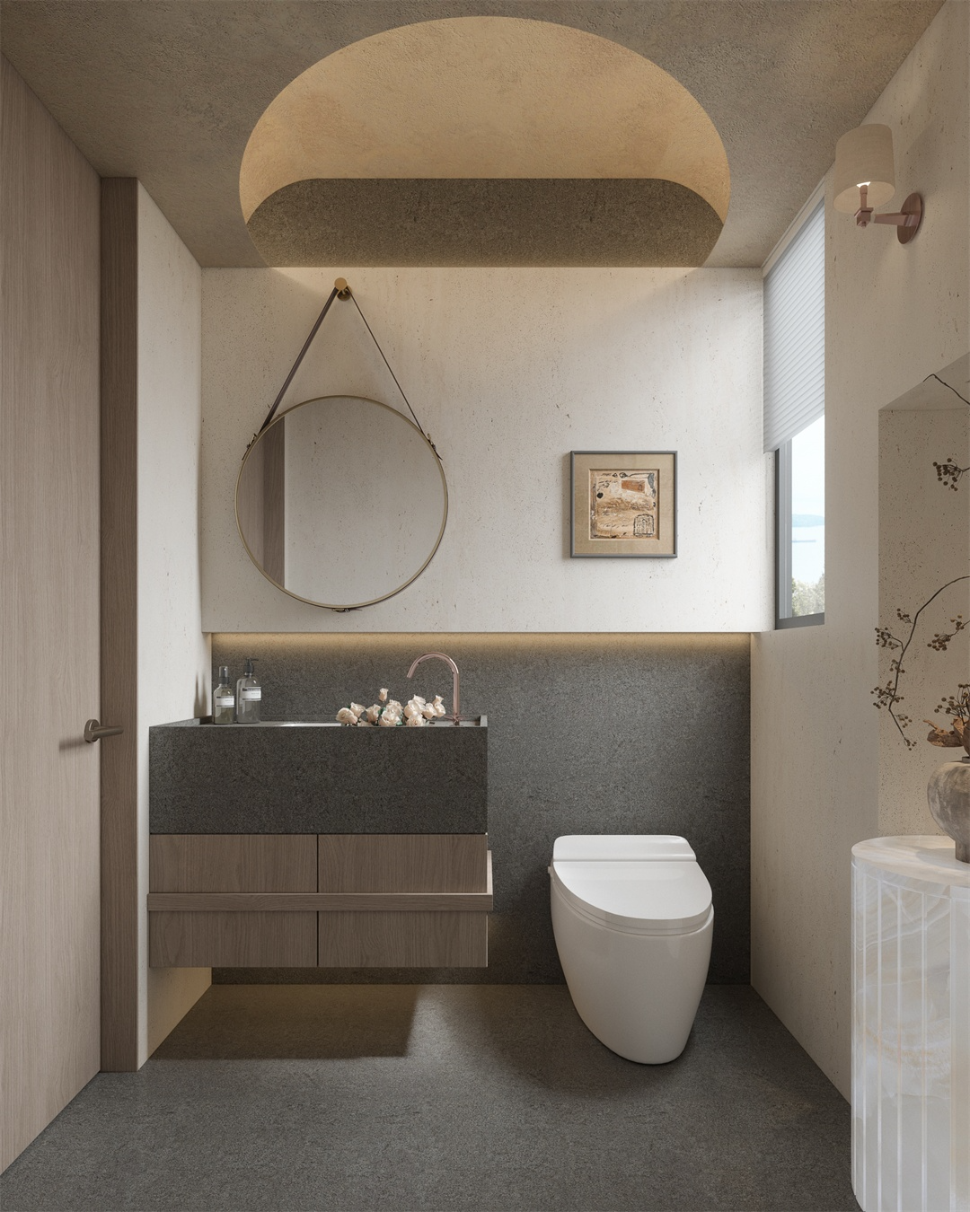 香港大禾装饰|侘寂风格大平层效果图-10