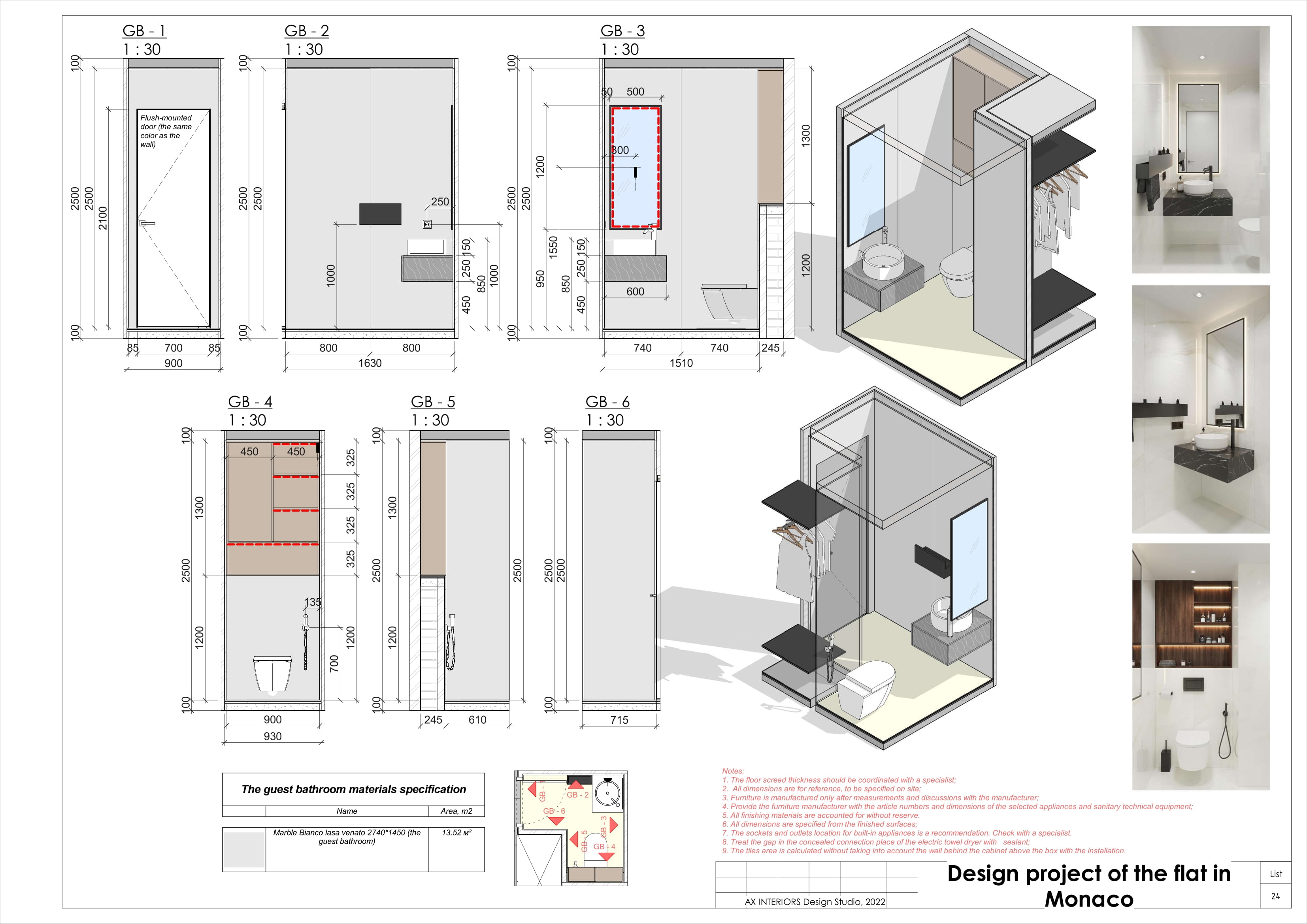 Drawings of Monaco apartment-24