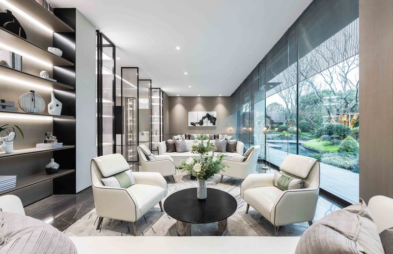 弘阳常州遥观售楼处——“水”主题景观室内设计-14