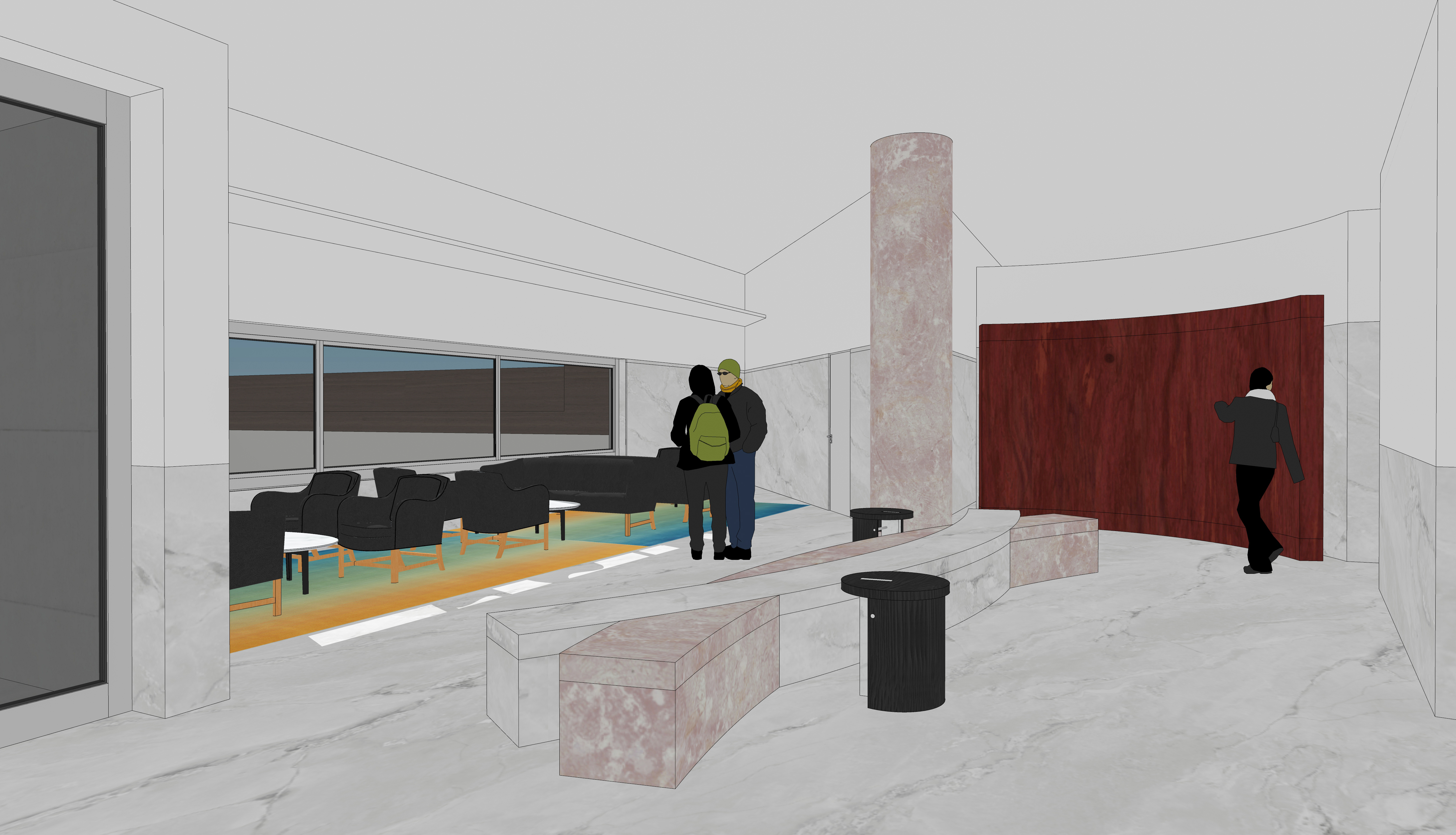 美术培训画室接待厅设计-31