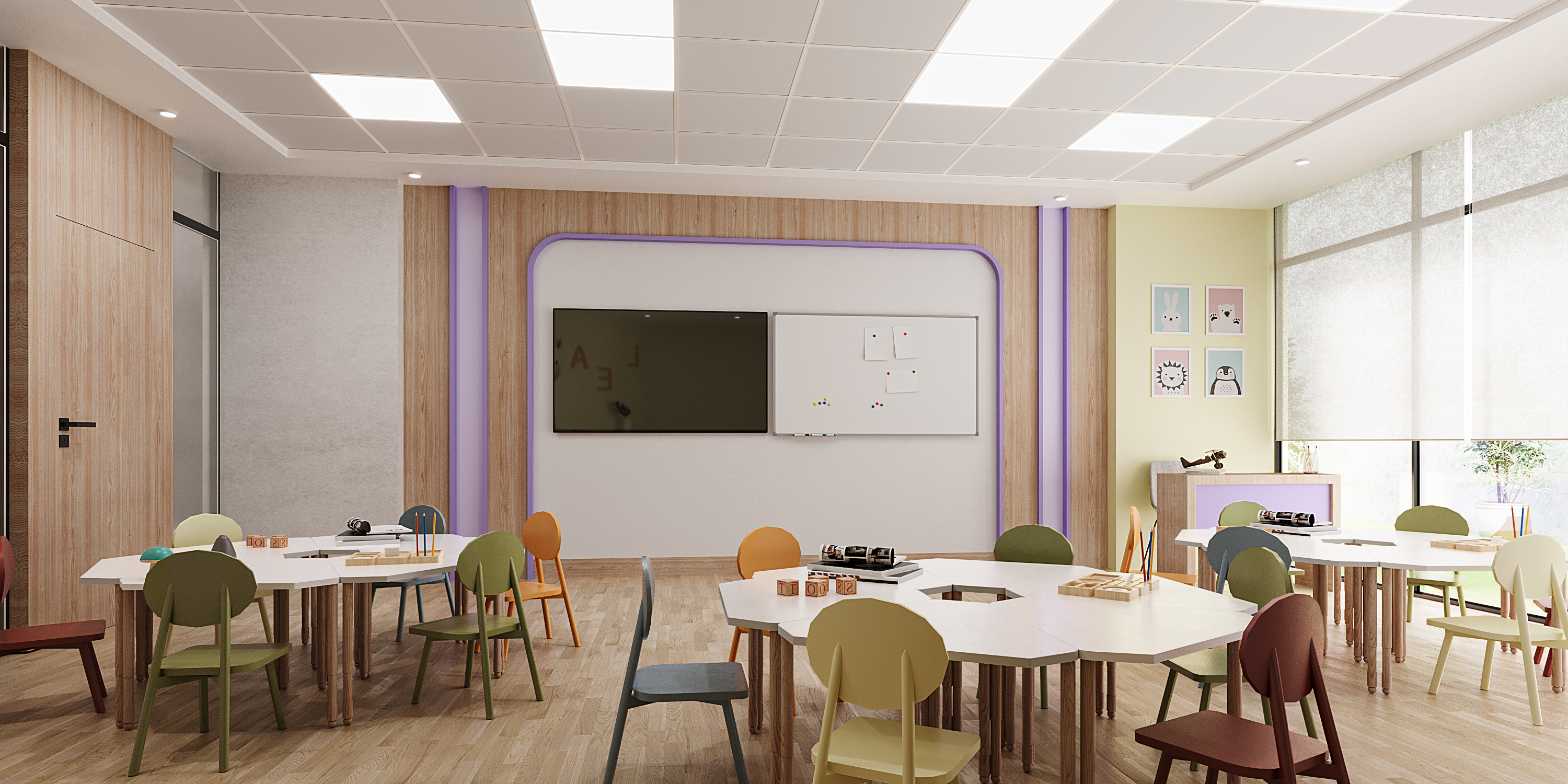 现代小学 学校室内设计丨沙特阿拉伯-18
