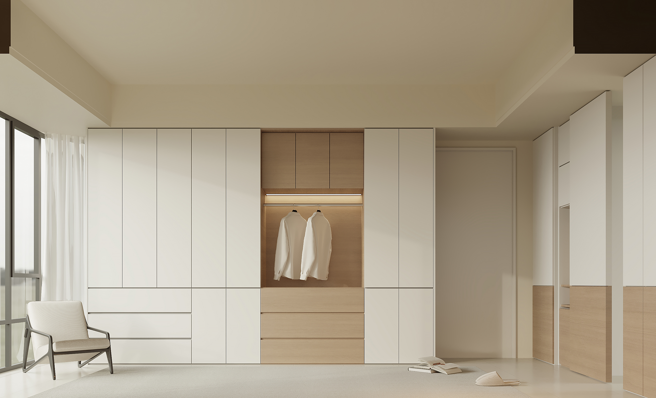 现代奶油风住宅设计-精装房改造项目-9