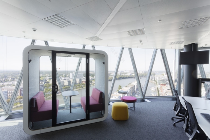 IG 欧洲及 Spectrum 交易金融办公室共享空间设计丨德国法兰克福丨Just,Burgeff Architekten-11