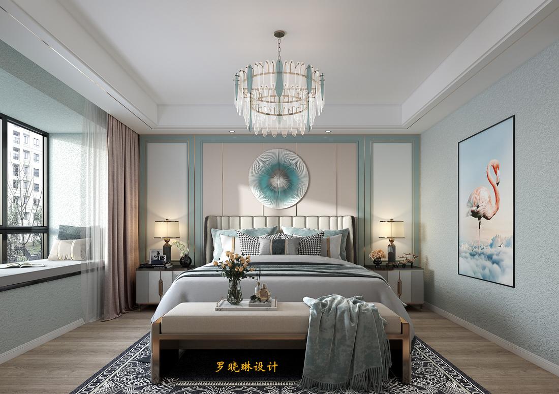 国安公馆现代简约主客卧客厅设计-2