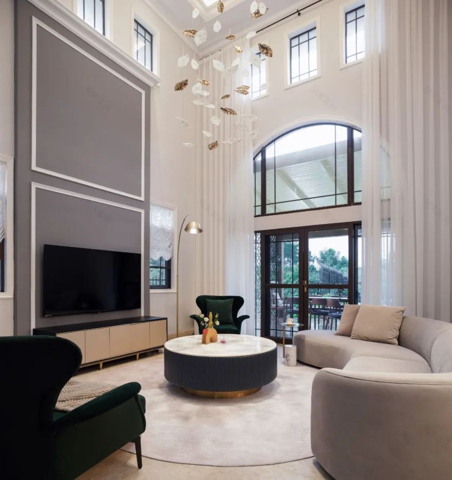 君悦湾 400㎡别墅法式混搭风设计丨尚层别墅装饰-21