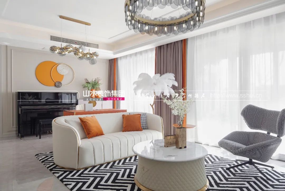 300 平复式住宅的橙蓝碰撞-13