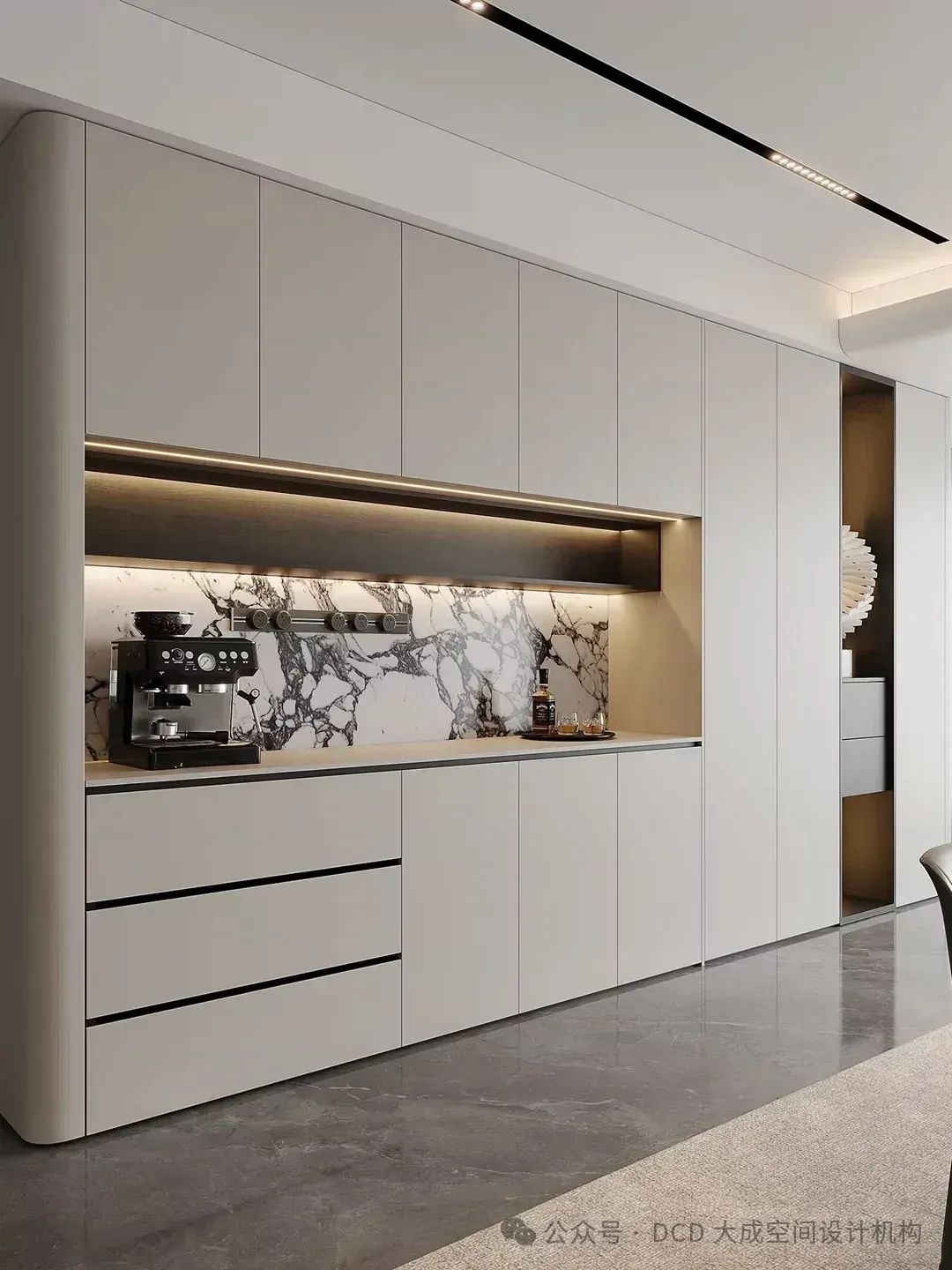 餐边柜这样设计,好看又实用,高级感满满-42