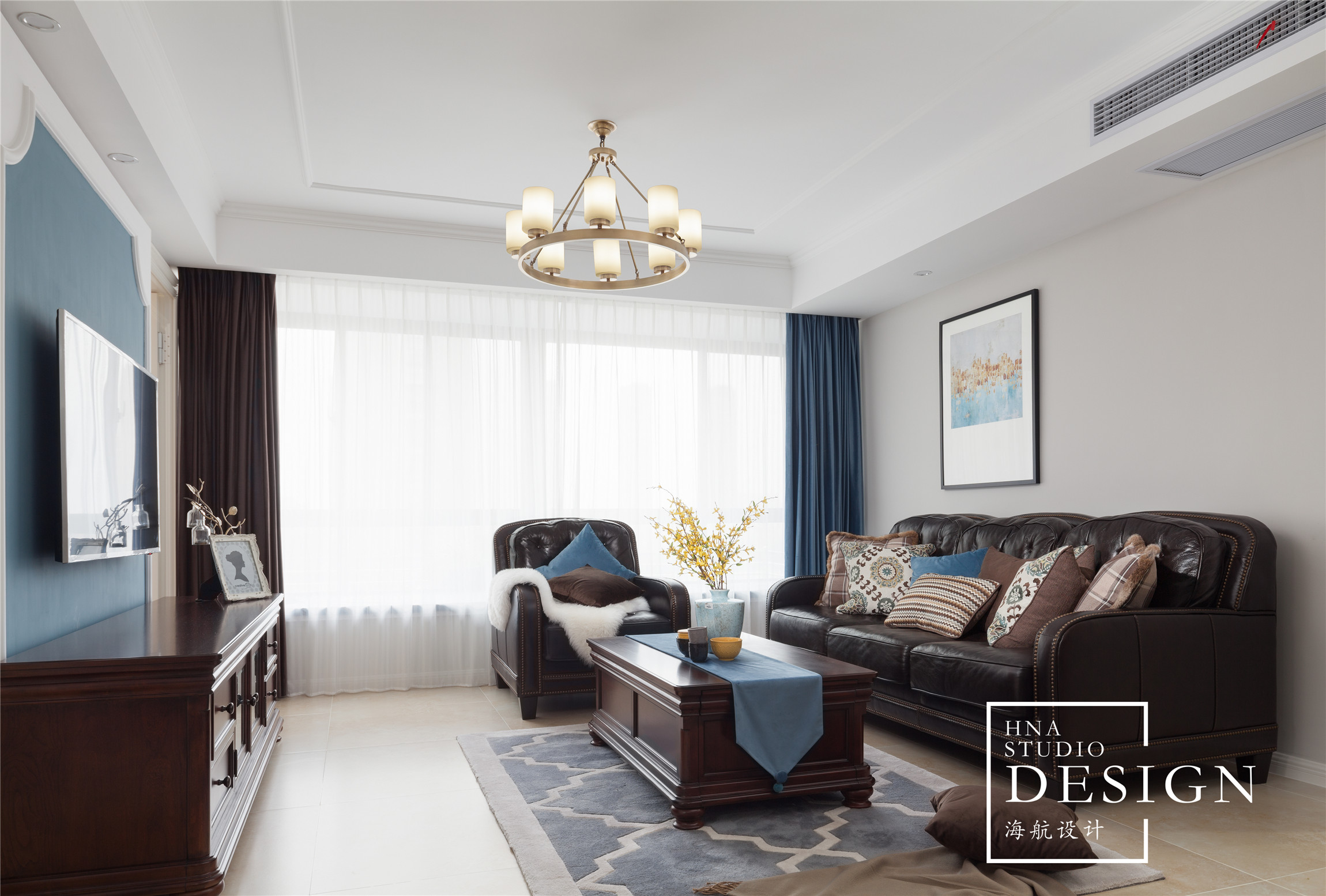 阳光龙庭◣久居深海，蓝透人心◥145平美式-11