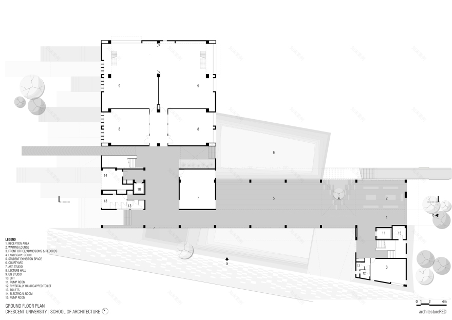 层叠梯田,重塑教育空间——Crescent 建筑学院设计-2