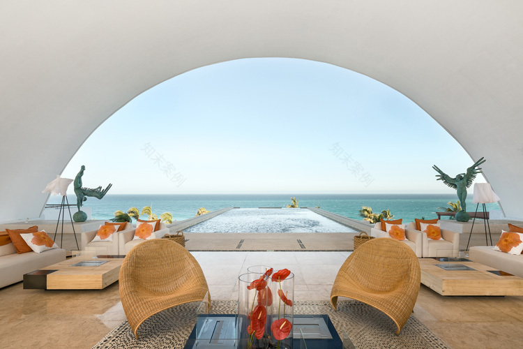 墨西哥洛斯卡沃斯海滨度假酒店——融入沙漠环境的现代建筑-19