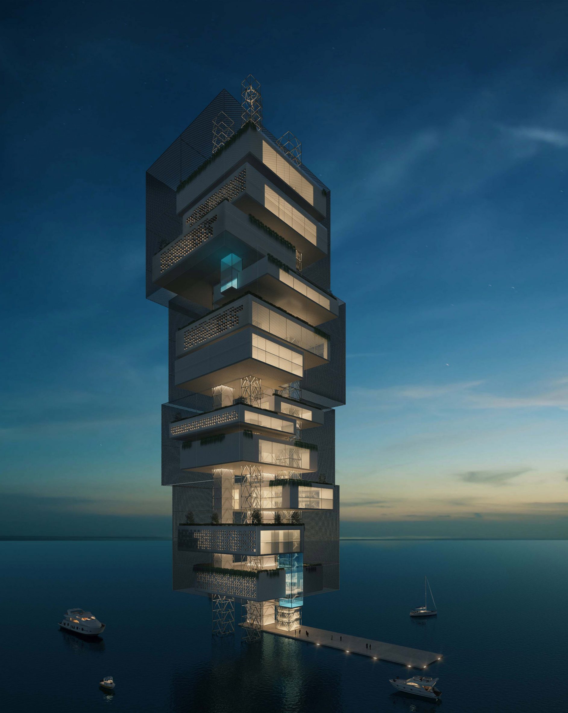 迪拜美国大学学生建筑展 | 聋人音乐厅、游牧民族建筑等 15 个项目亮相-39