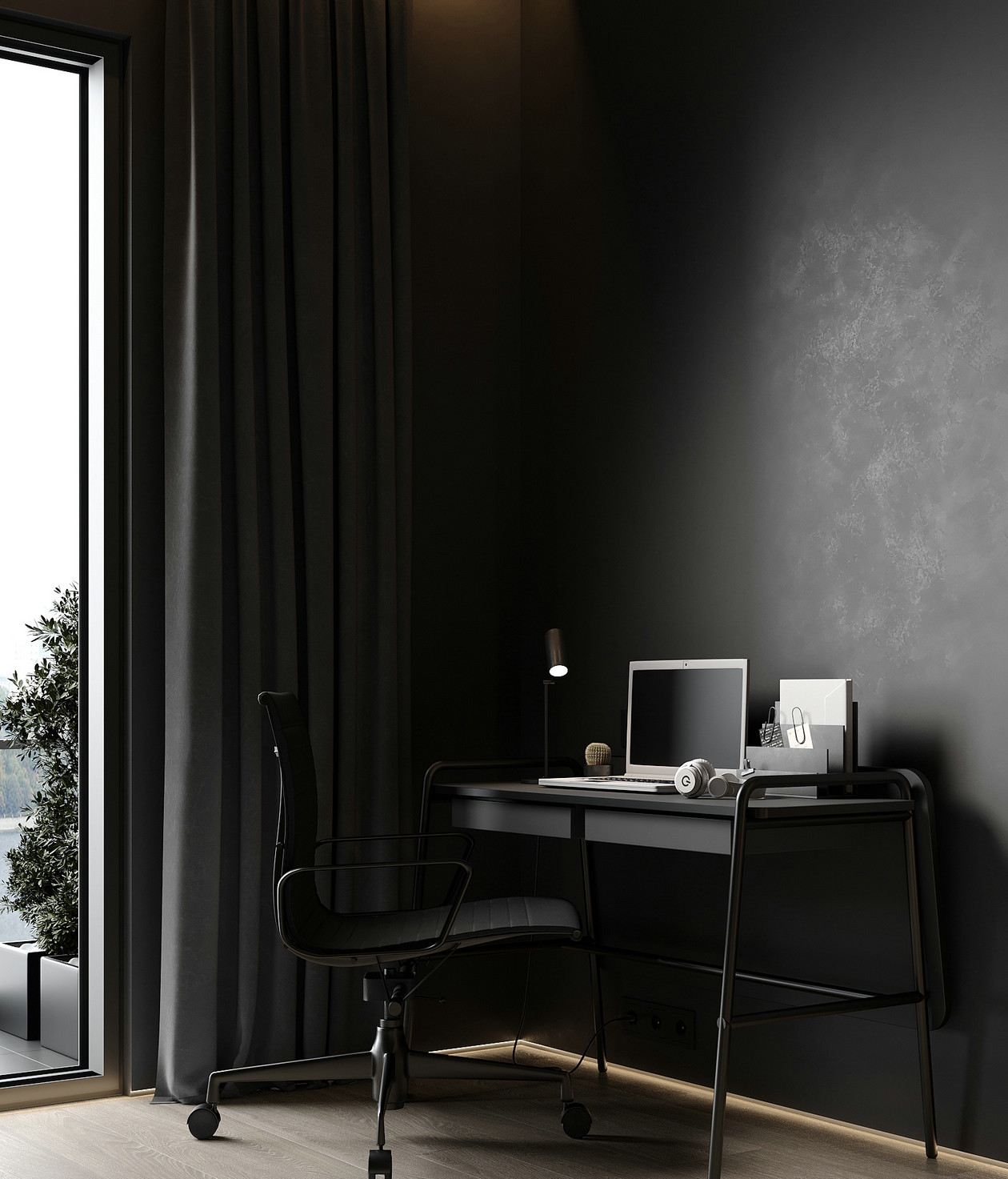 132㎡黑色系住宅设计-22