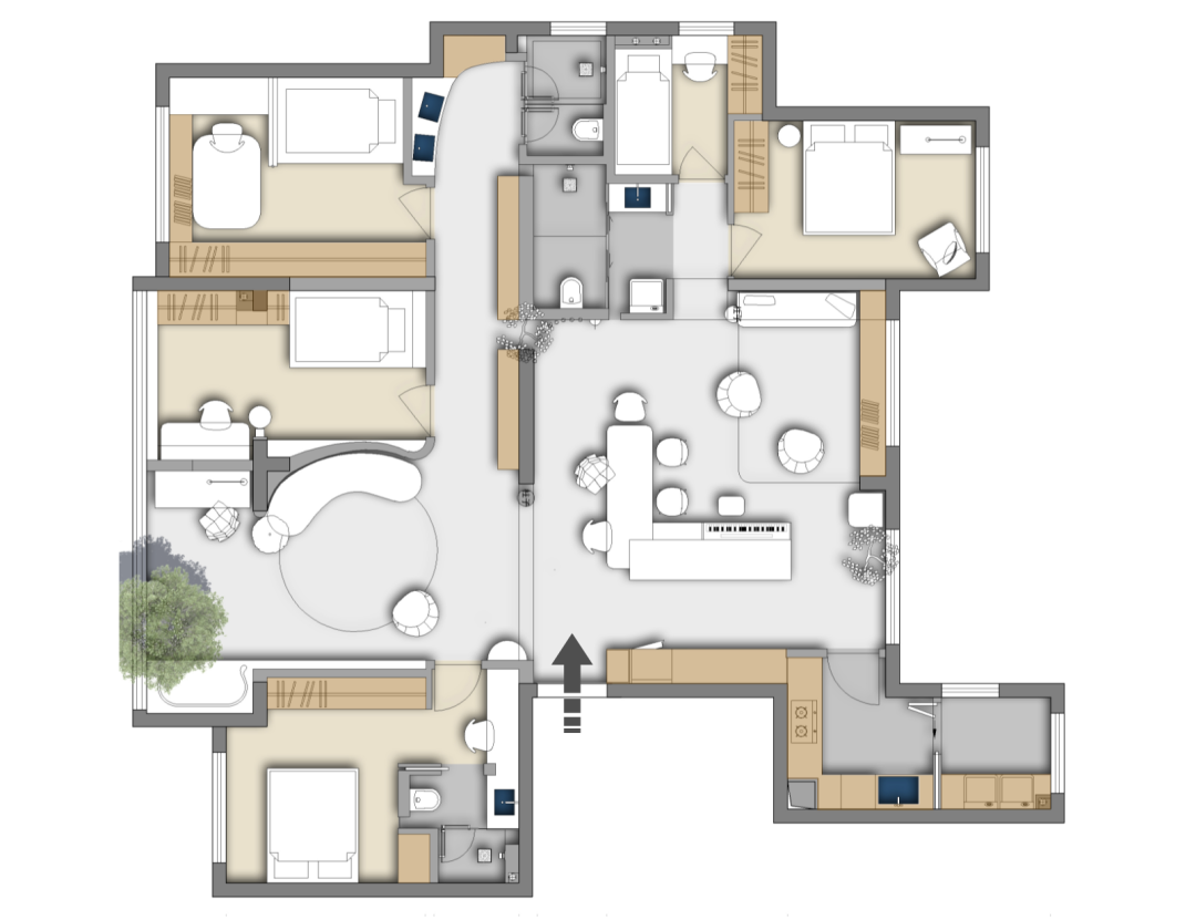 复古南洋风海边度假艺术空间设计丨中国西安丨泽一软装-36