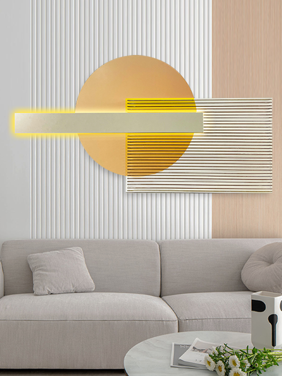 简欧风客厅书房-15